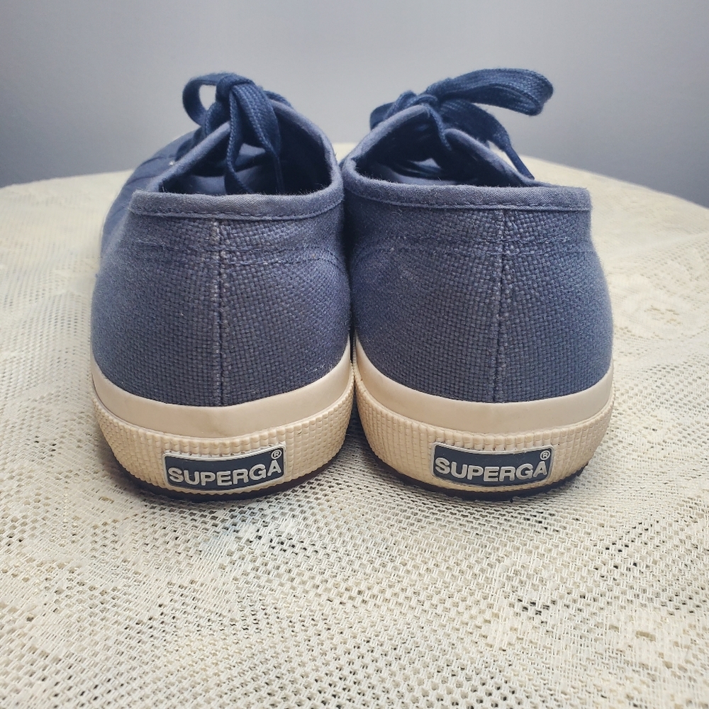 Superga Cotu Periwinkle Cornflower Blue Classic Sneaker - Women 41.5 us 10 - Picture 5 of 9
